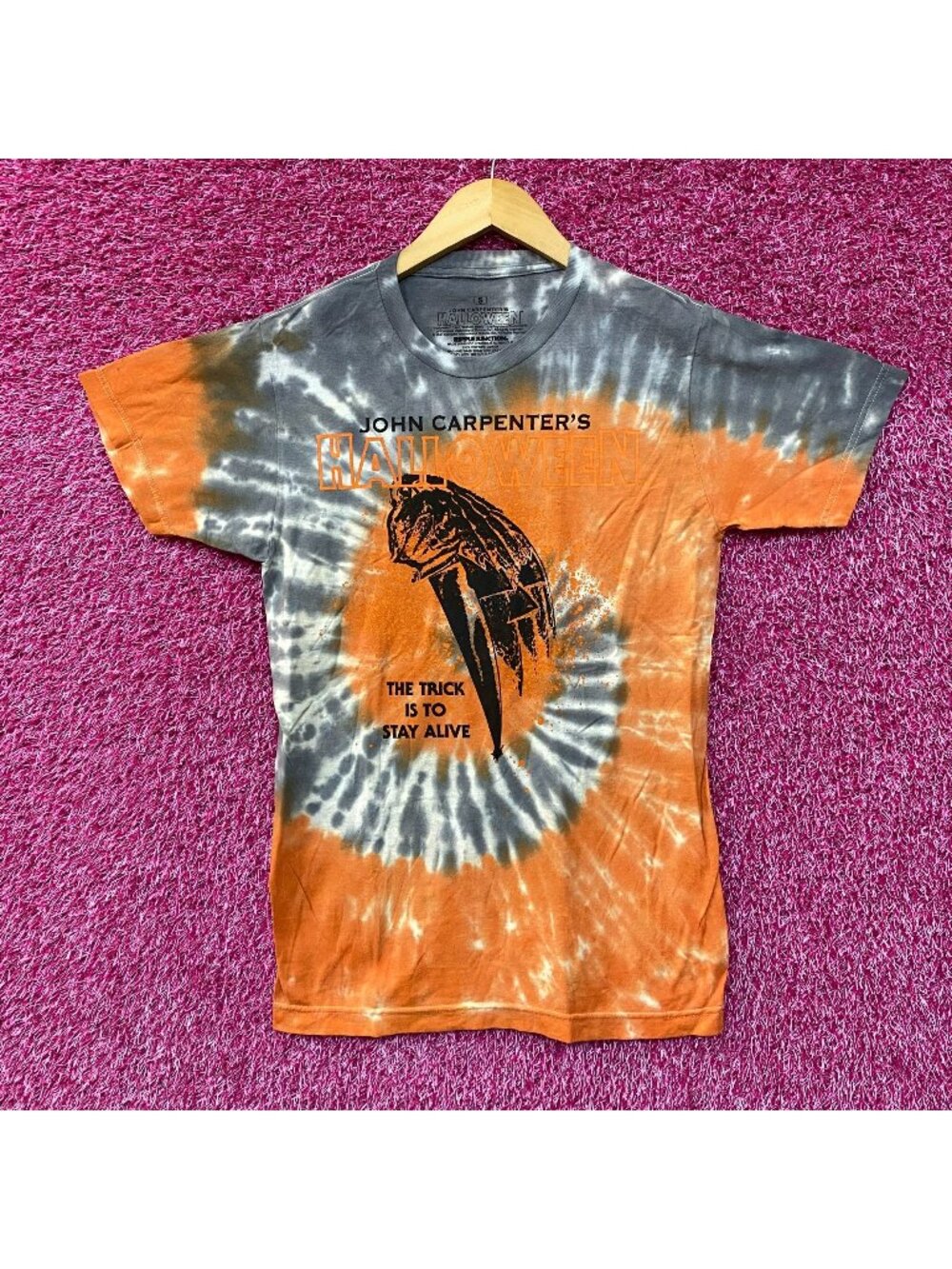 John Carpenter Micheal Myers Halloween Movie Tie Dye T-Shirt Small